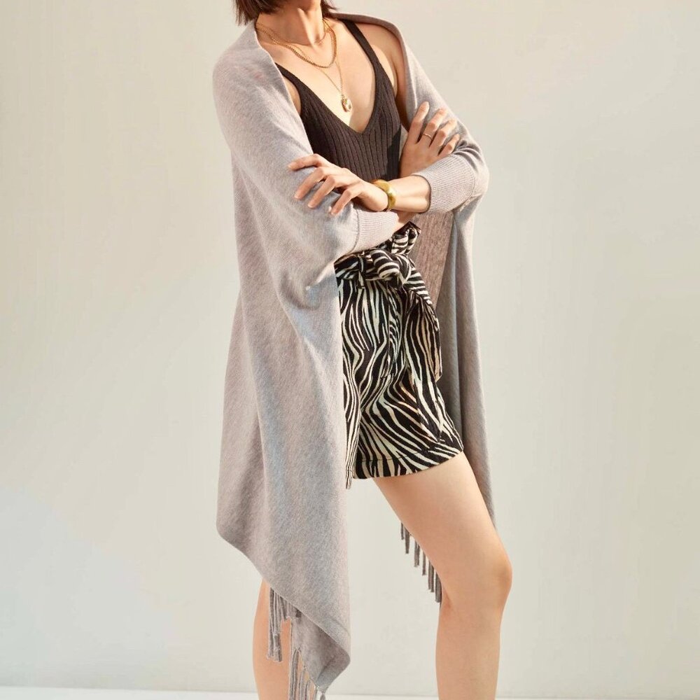 ANTHROPOLOGIE FRINGED SCARF SHRUG WRAP